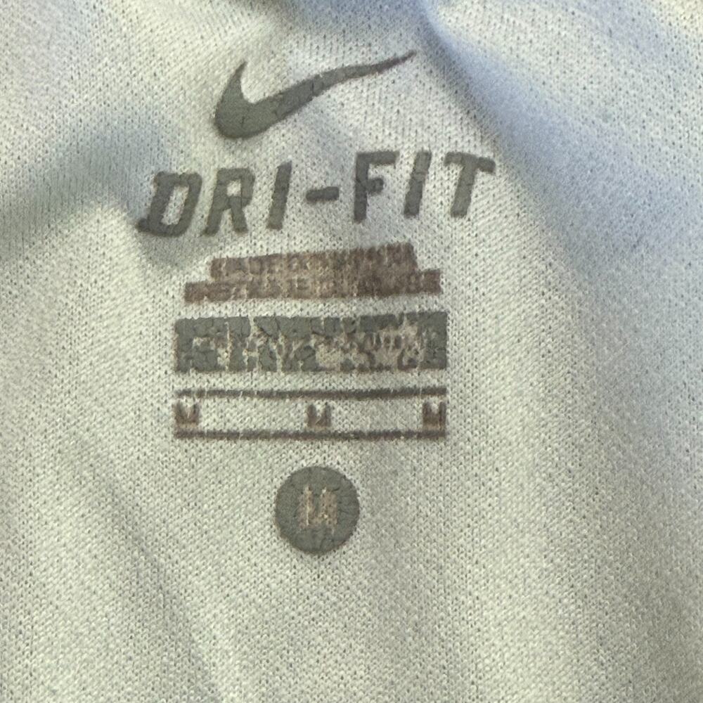 Nike Womens Size M Athletic Shorts Gray/White Dri-Fit Logo Elastic Waist Sport - Picture 3 of 4